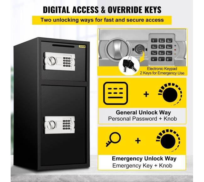 83 cm dvigubų durų saugus seifas3