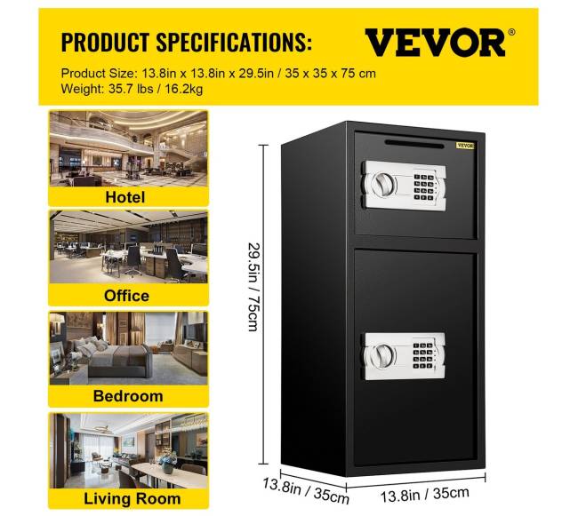 83 cm dvigubų durų saugus seifas6