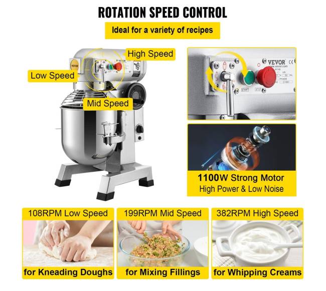 Komercinis maišytuvas su 30L talpos dubeniu3