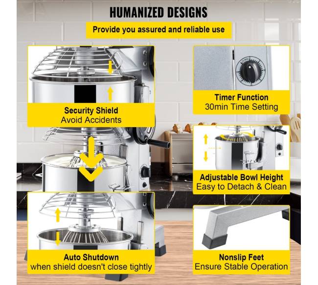 Komercinis maišytuvas su 30L talpos dubeniu5