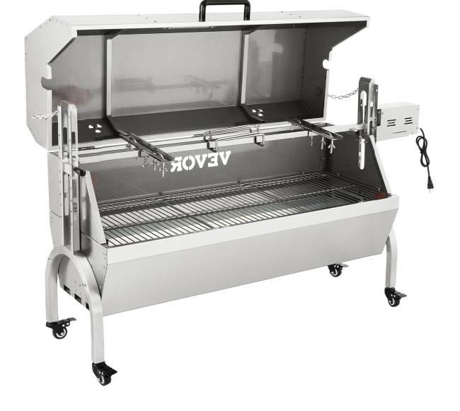 Kepsninė rotisserie su varikliu, nerūdijantis plienas0