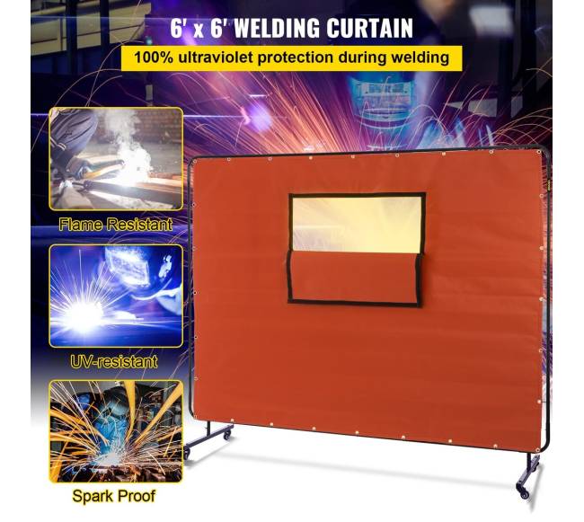 Suvirinimo uždanga su metaliniu rėmu ir ratukais1