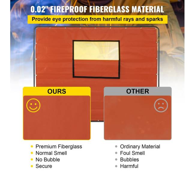 Suvirinimo uždanga su metaliniu rėmu ir ratukais2