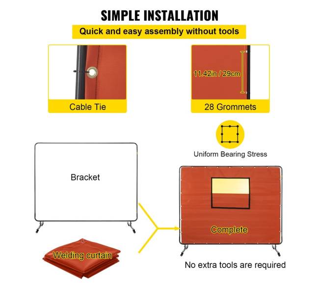 Suvirinimo uždanga su metaliniu rėmu ir ratukais5