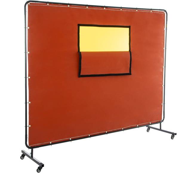 Suvirinimo uždanga su metaliniu rėmu ir ratukais8