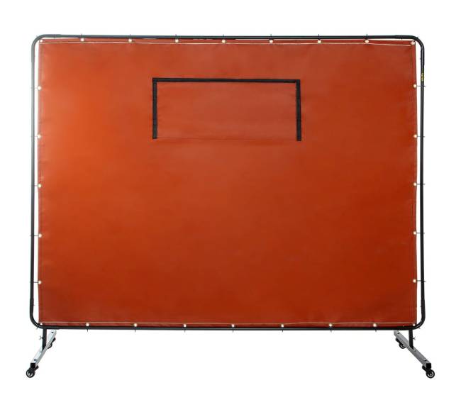 Suvirinimo uždanga su metaliniu rėmu ir ratukais9