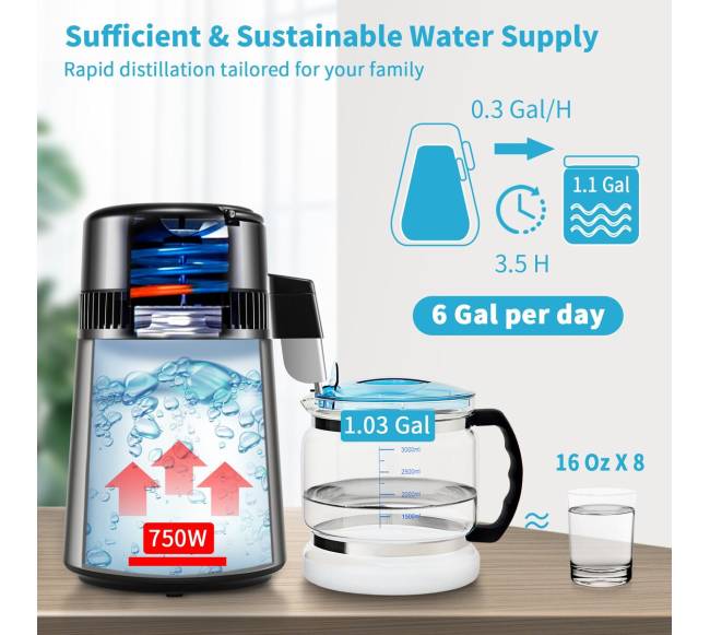 Vandens distiliatorius, 4L distiliuotojo aparatas2