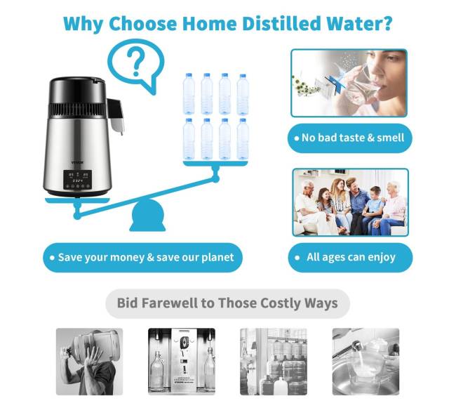 Vandens distiliatorius, 4L distiliuotojo aparatas4