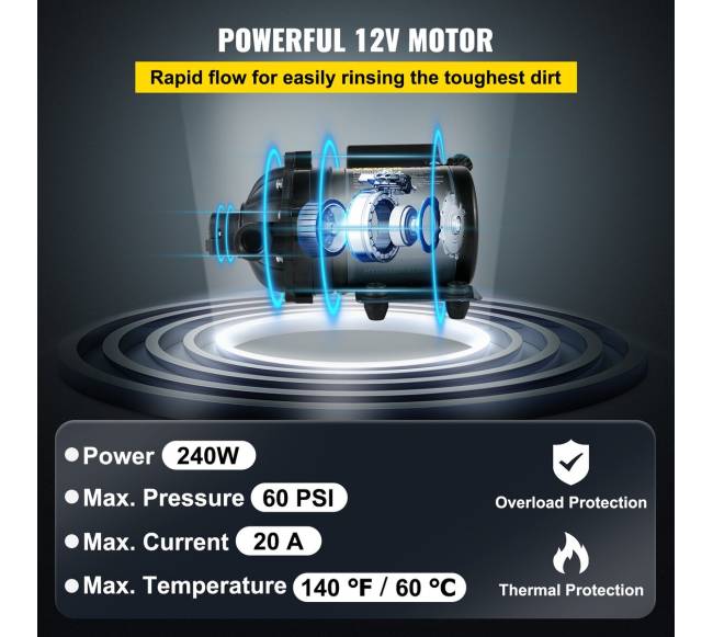 12V vandens siurblys, jachtoms ir RV2