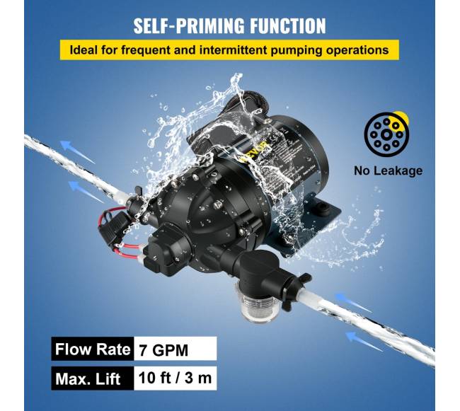 12V vandens siurblys, jachtoms ir RV3