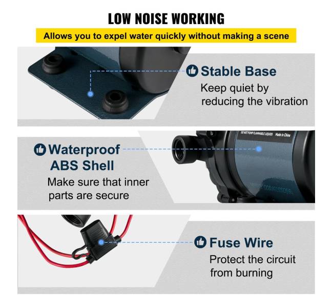 12V vandens siurblys, jachtoms ir RV4