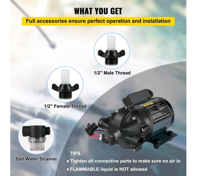 12V vandens siurblys, jachtoms ir RV5