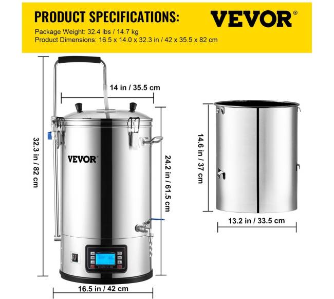 Elektrinė alaus virimo sistema 8 gal30 l6