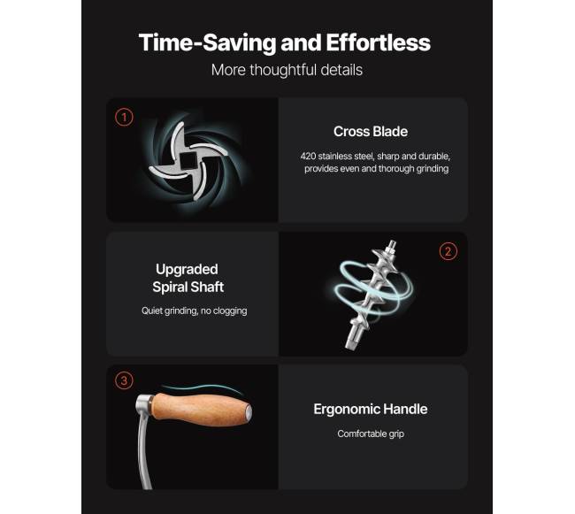 Rankinė mėsmalė, nerūdijantis plienas4