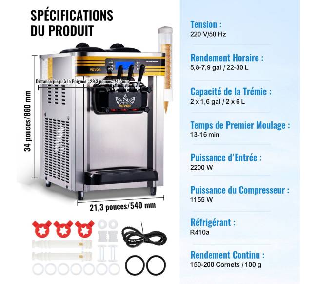 Komercinis ledų gaminimo aparatas, 22-30Lval.6