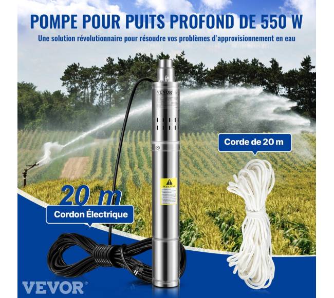 Giluminis nardomas siurblys 550W, 35 lmin, 108 m1