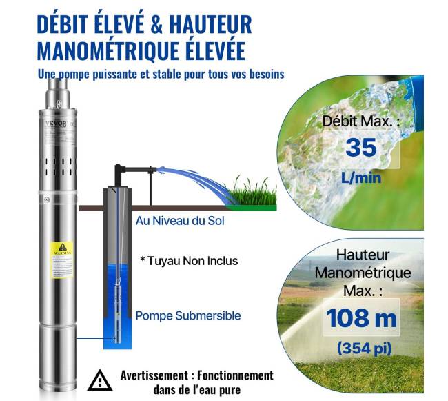 Giluminis nardomas siurblys 550W, 35 lmin, 108 m2