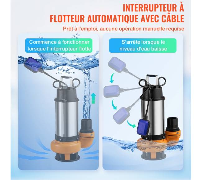 Panardinamas vandens siurblys 2200W su plūduriu4