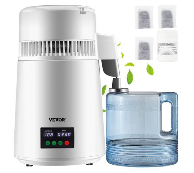 4 l vandens distiliatorius su laikmačiu ir temperatūros rodymu0