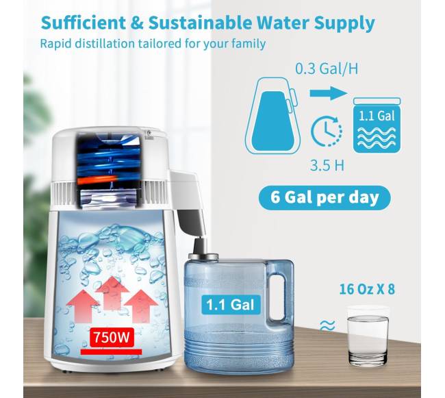 4 l vandens distiliatorius su laikmačiu ir temperatūros rodymu2