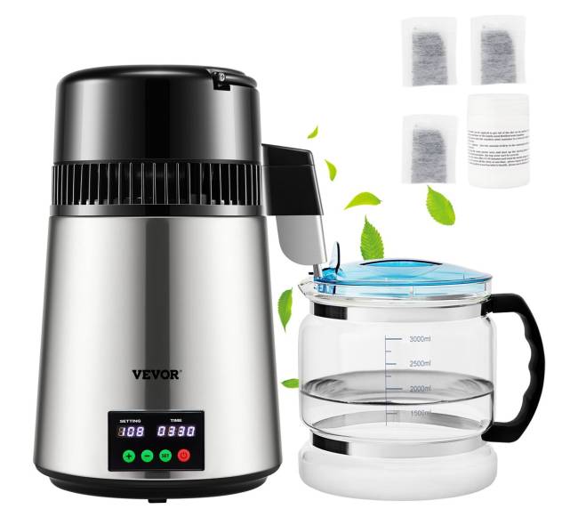 4 l vandens distiliatorius su laikmačiu ir temperatūros rodymu0