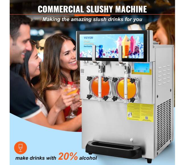 Dviejų dubenų šaldymo mašina gėrimams 8 L1