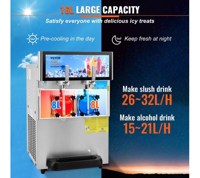 Dviejų dubenų šaldymo mašina gėrimams 8 L2