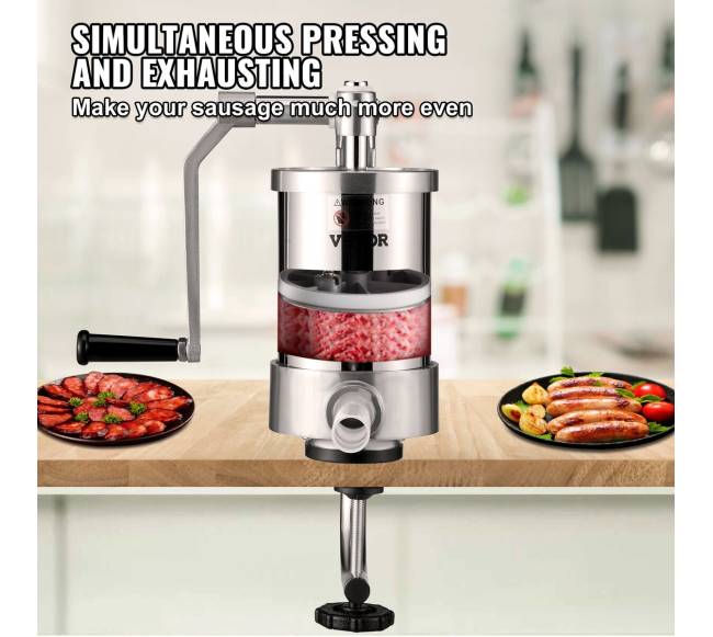 Dešrų kimštuvas, 1.5L talpa, 304 nerūdijantis plienas3