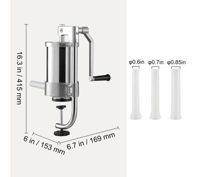 Dešrų kimštuvas, 1.5L talpa, 304 nerūdijantis plienas6
