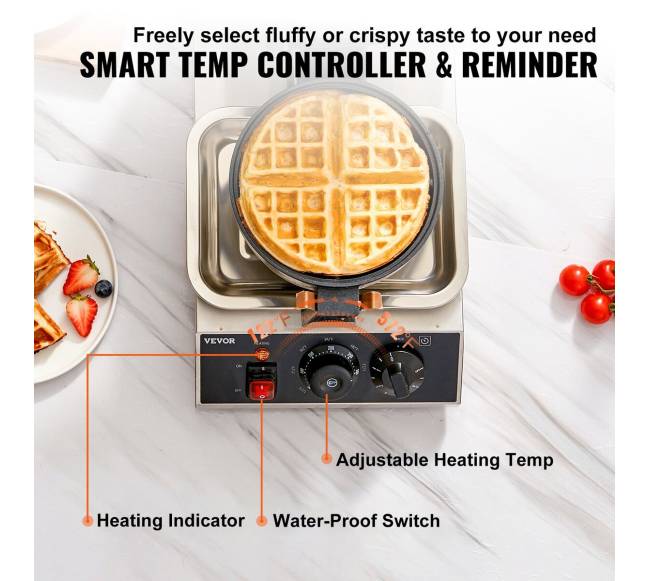 Apvalus vaflinės keptuvas 1300W 220V2