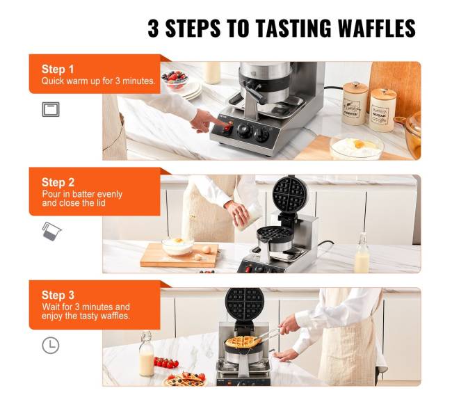 Apvalus vaflinės keptuvas 1300W 220V5