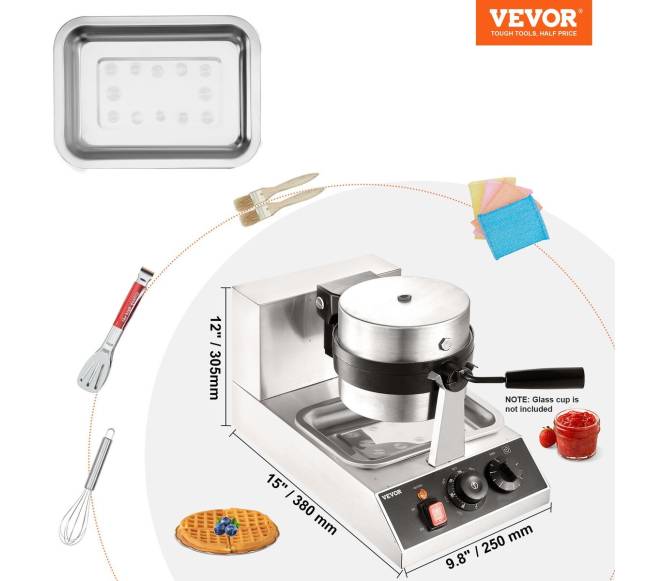 Apvalus vaflinės keptuvas 1300W 220V6