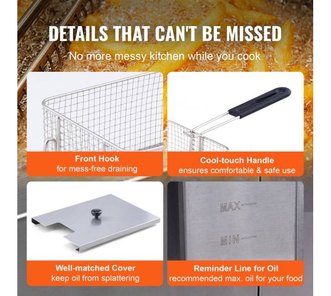 Elektrinė dviguba gruzdintuvė, 6000W5