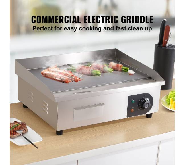 Elektrinis 3000W stalinis grilis su plokščia kaitlente1
