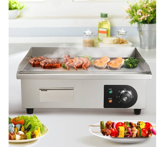 Elektrinis 3000W stalinis grilis su plokščia kaitlente7