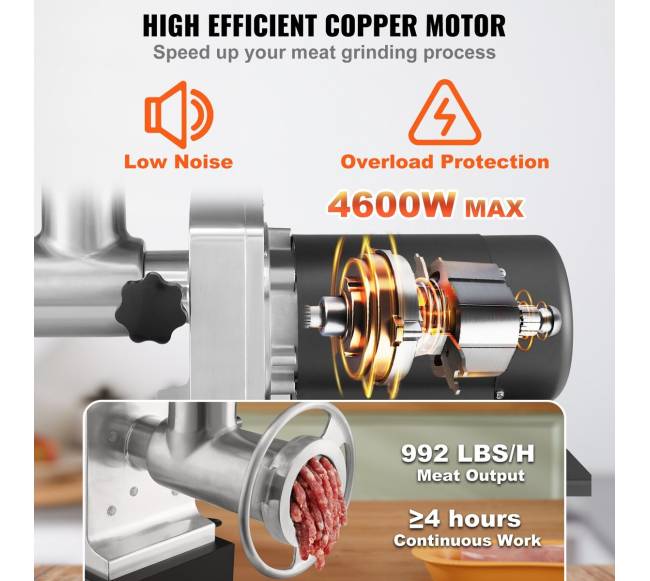 Elektrinė mėsos malimo mašina 450 kgval. galia 1100W2