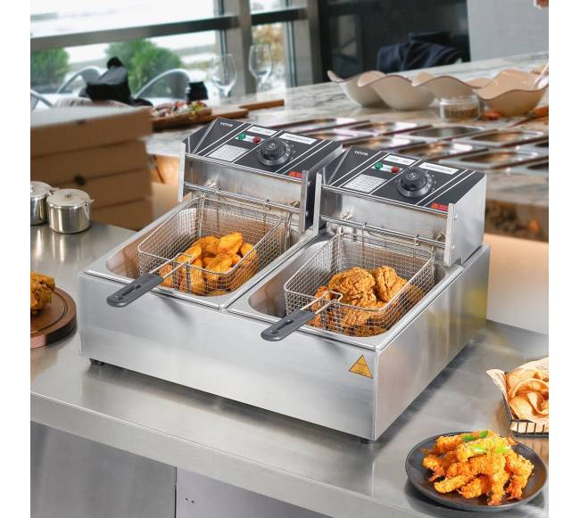 Elektrinė stalinė dviejų bakų gruzdintuvė7