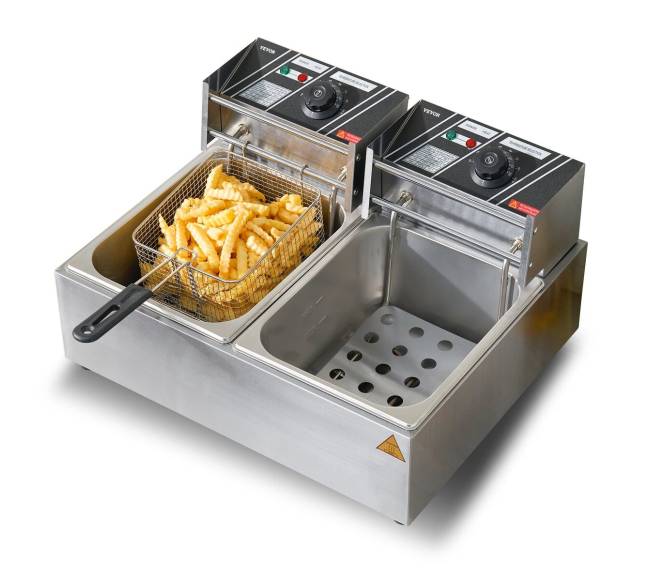 Elektrinė stalinė dviejų bakų gruzdintuvė8