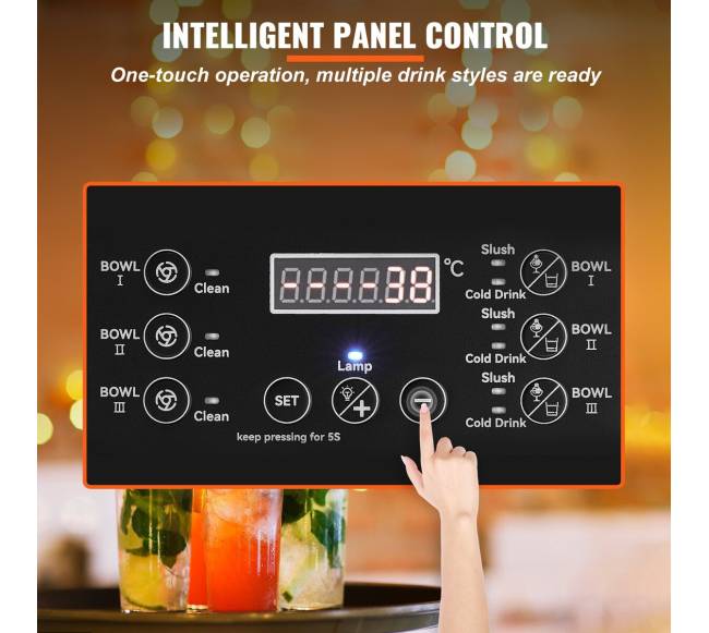 Trijų dubenų šaldytų gėrimų aparatas5