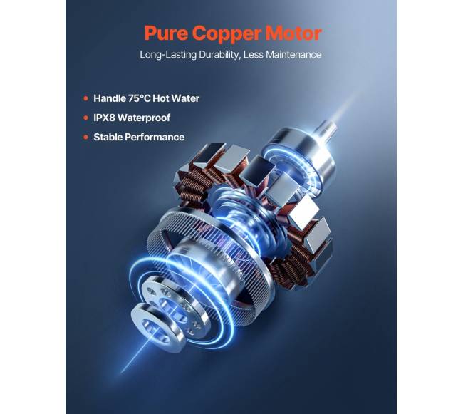 Macerator šliužo siurblys 500W su 3 įėjimais2