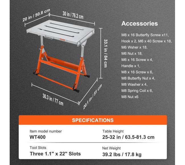 Suvirinimo stalas su reguliuojamu aukščiu6