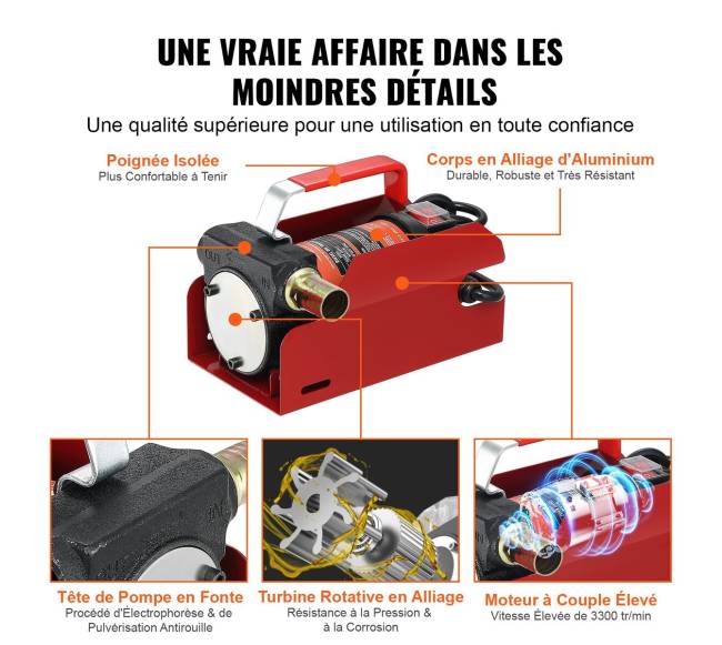 Dyzelinio kuro pernešimo siurblys 12V5