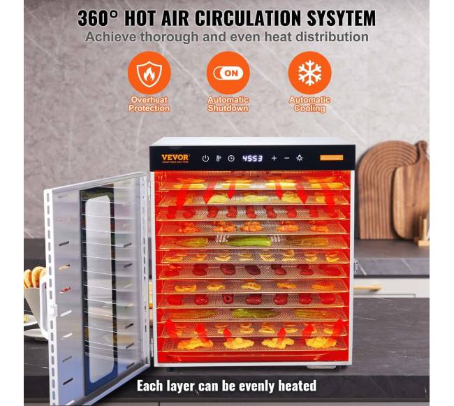 10 padėklų maisto džiovintuvas 1000W5