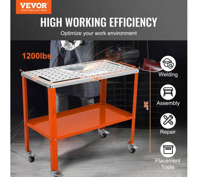 Plieno suvirinimo stalas ant ratukų1