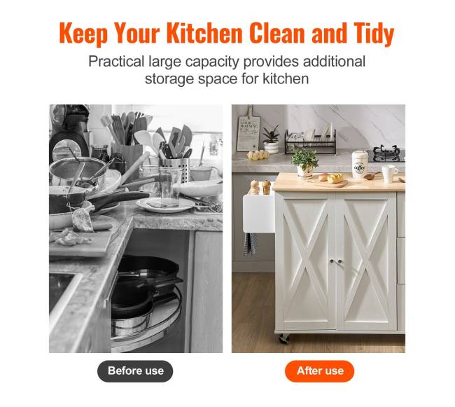 Virtuvinis vežimėlis su mediniu stalviršiu2