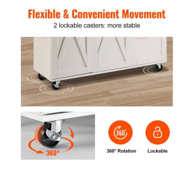 Virtuvinis vežimėlis su mediniu stalviršiu3