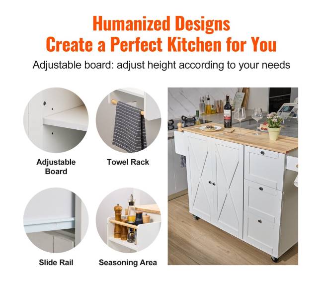 Virtuvinis vežimėlis su mediniu stalviršiu4