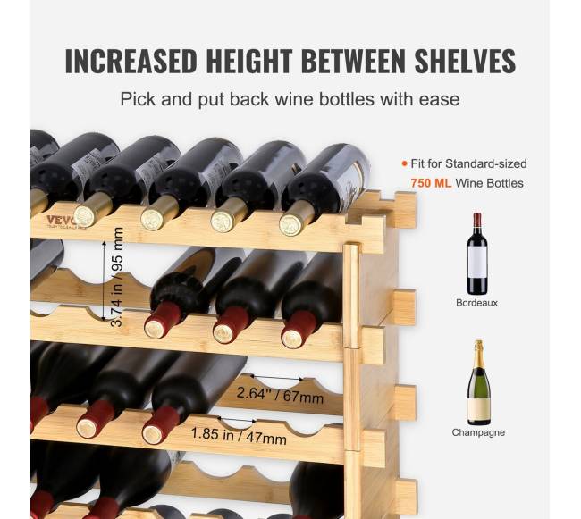 48 butelių bambuko vyno lentyna 6 lygių2