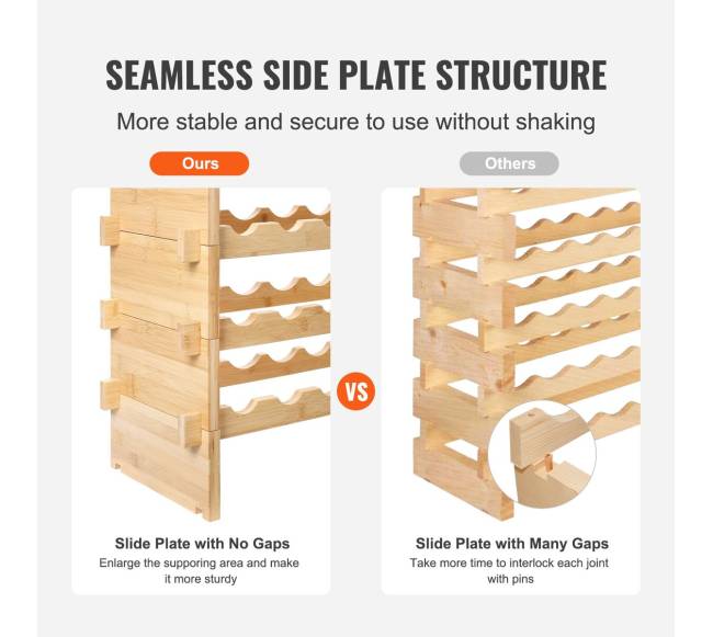 48 butelių bambuko vyno lentyna 6 lygių3