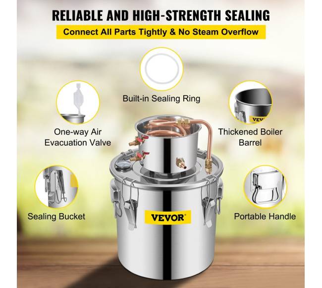 Vevor distiliavimo rinkinys su vandens pompa 36 ltr5